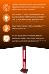 Goldsun Aqua Mobil 1400 Watt GSA14VP Isısı Ayarlanabilir Elektrikli İnfrared Isıtıcı-Siyah