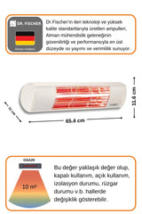 Goldsun Aqua 2000 Watt GSA20 Kumandasız Suya Dayanıklı Elektrikli İnfrared Isıtıcı-Beyaz