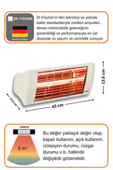 GOLDSUN SUPRA 1500W WATER RESISTANT CONTROLLESS ELECTRIC HEATER – WHITE