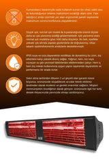 GOLDSUN SUPRA 3000W CONTROLLESS LOW LIGHT WATER RESISTANT ELECTRIC HEATER – BLACK