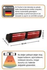 GOLDSUN SUPRA 3000W CONTROLLESS LOW LIGHT WATER RESISTANT ELECTRIC HEATER – BLACK