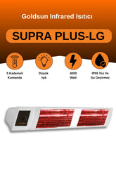 Goldsun Supra Plus 4000 Watt GSS40PLG Düşük Işık Kumandalı Suya Dayanıklı Elektrikli İnfrared Isıtıcı-Beyaz