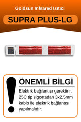 Goldsun Supra Plus 4000 Watt GSS40PLG Düşük Işık Kumandalı Suya Dayanıklı Elektrikli İnfrared Isıtıcı-Beyaz