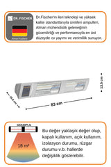 Goldsun Supra Plus 4000 Watt GSS40PLG Düşük Işık Kumandalı Suya Dayanıklı Elektrikli İnfrared Isıtıcı-Beyaz