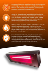 Goldsun Vetra 2500 Watt GSV25 Su Dayanıklı Seramik Camlı Elektrikli Isıtıcı-Siyah