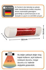 Goldsun Aqua 2000 Watt GSA20LG Düşük Işıklı Kumandasız Suya Dayanıklı Elektrikli İnfrared Isıtıcı-Beyaz