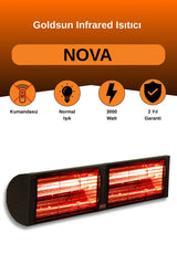 GOLDSUN NOVA 3000W CONTROLLESS OUTDOOR ELECTRIC HEATER