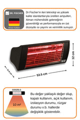 GOLDSUN SUPRA 2000W CONTROLLESS LOW LIGHT WATER RESISTANT ELECTRIC HEATER – BLACK