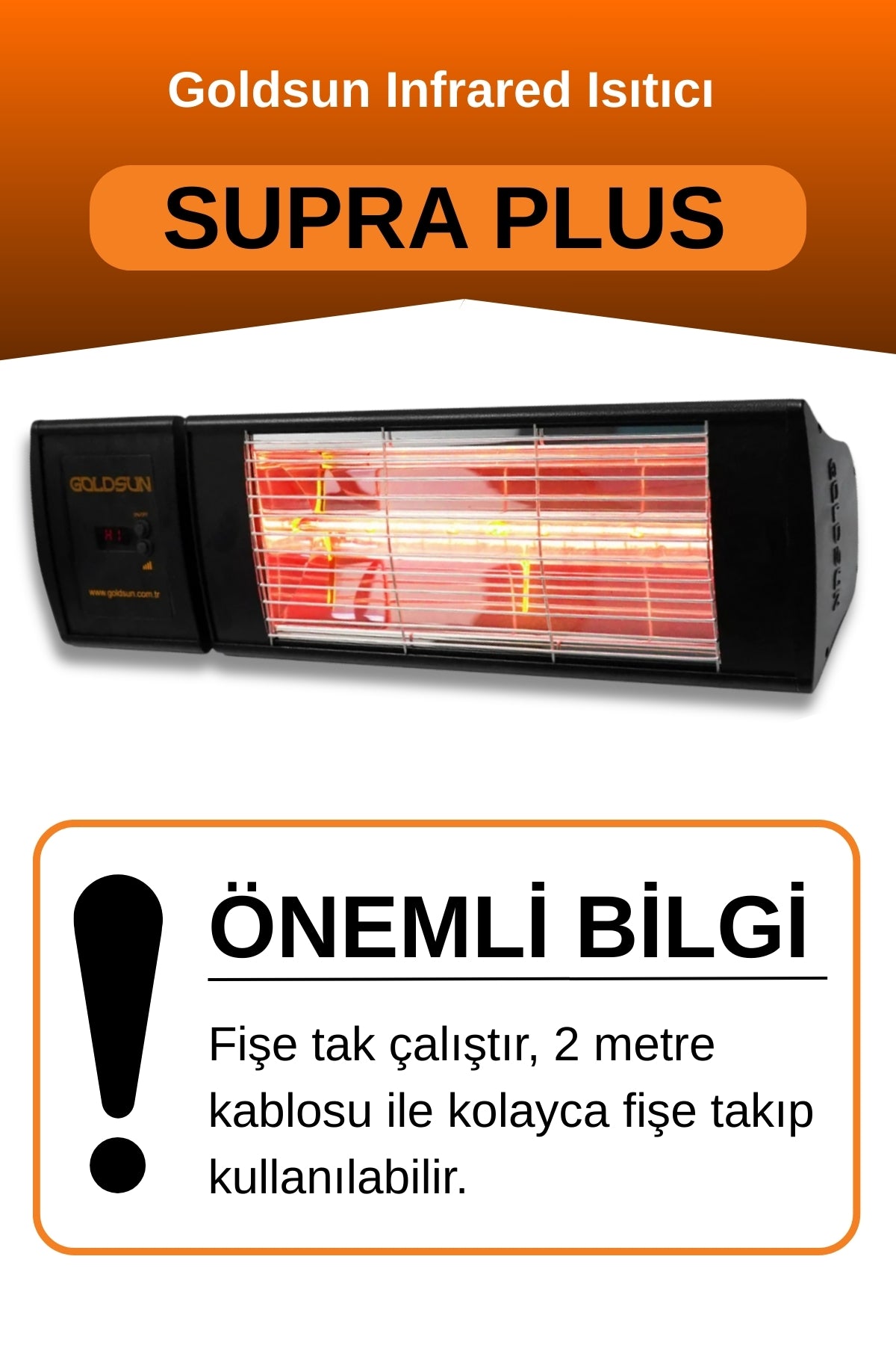 Goldsun Supra Plus 2000 Watt GSS20P Kumandalı Suya Dayanıklı