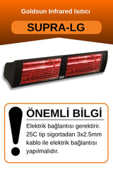 GOLDSUN SUPRA 3000W CONTROLLESS LOW LIGHT WATER RESISTANT ELECTRIC HEATER – BLACK